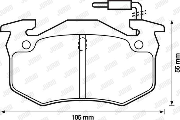 Jurid 571734J - Brake Pad Set, disc brake autospares.lv