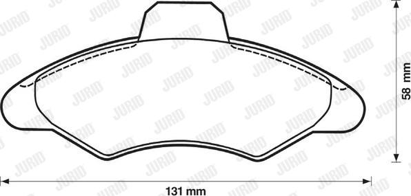 Jurid 571725J - Brake Pad Set, disc brake autospares.lv