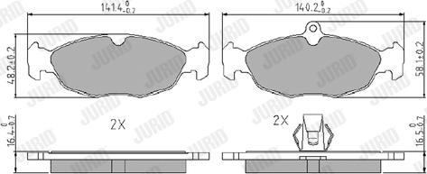 Jurid 573940J - Brake Pad Set, disc brake autospares.lv