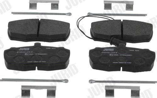 Jurid 573943J - Brake Pad Set, disc brake autospares.lv