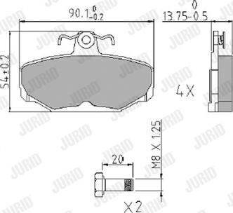 Jurid 573947J - Brake Pad Set, disc brake autospares.lv