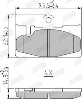 Jurid 573954J - Brake Pad Set, disc brake autospares.lv