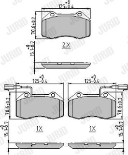 Jurid 573957J - Brake Pad Set, disc brake autospares.lv