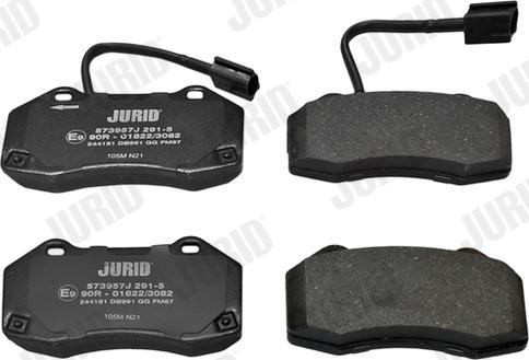 Jurid 573957J - Brake Pad Set, disc brake autospares.lv