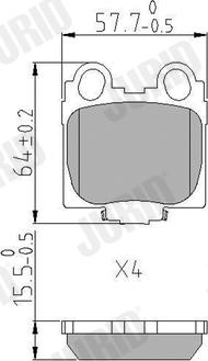 Jurid 573915J - Brake Pad Set, disc brake autospares.lv