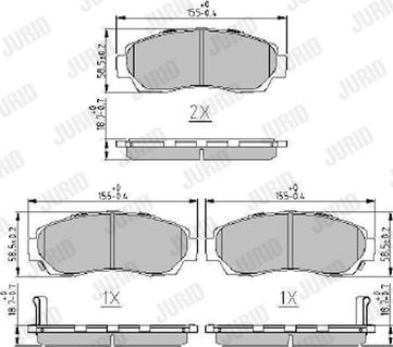 Jurid 573913J - Brake Pad Set, disc brake autospares.lv