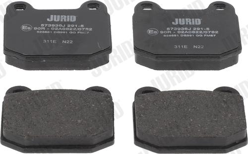 Jurid 573936J - Brake Pad Set, disc brake autospares.lv