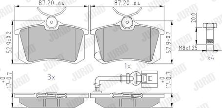 Jurid 573938J - Brake Pad Set, disc brake autospares.lv