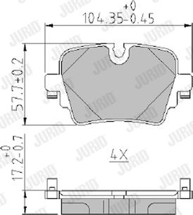 Jurid 573971J - Brake Pad Set, disc brake autospares.lv