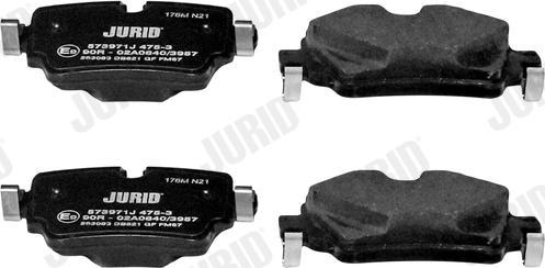 Jurid 573971J - Brake Pad Set, disc brake autospares.lv