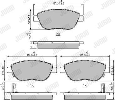 Jurid 573446J - Brake Pad Set, disc brake autospares.lv