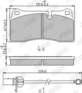 Jurid 573443J - Brake Pad Set, disc brake autospares.lv