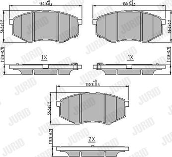 Jurid 573454J - Brake Pad Set, disc brake autospares.lv