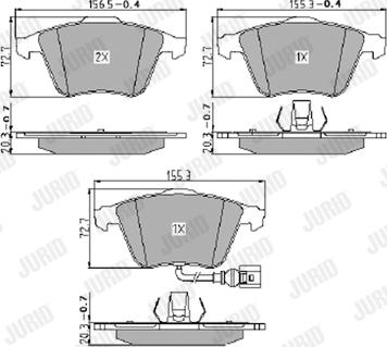 Jurid 573463J - Brake Pad Set, disc brake autospares.lv