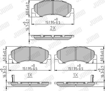 Jurid 573467J - Brake Pad Set, disc brake autospares.lv