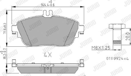 Jurid 573403J - Brake Pad Set, disc brake autospares.lv