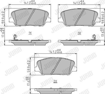 Jurid 573407J - Brake Pad Set, disc brake autospares.lv