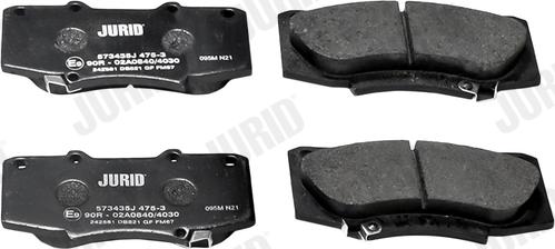 Jurid 573435J - Brake Pad Set, disc brake autospares.lv