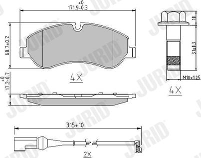 Jurid 573690J - Brake Pad Set, disc brake autospares.lv