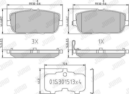 Jurid 573640J - Brake Pad Set, disc brake autospares.lv