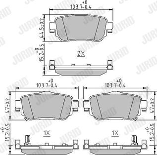 Jurid 573658J - Brake Pad Set, disc brake autospares.lv