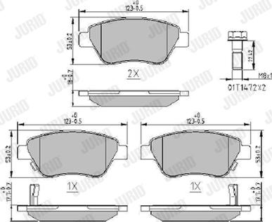 Jurid 573652J - Brake Pad Set, disc brake autospares.lv