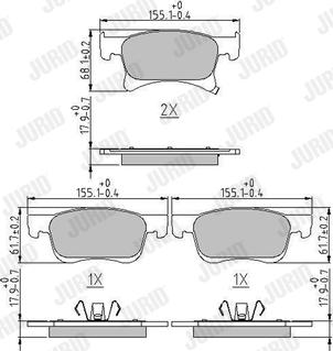 Jurid 573657J - Brake Pad Set, disc brake autospares.lv