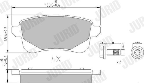 Jurid 573660J - Brake Pad Set, disc brake autospares.lv