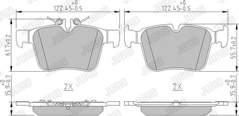 Jurid 573609J - Brake Pad Set, disc brake autospares.lv