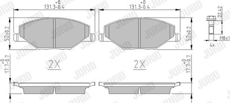 Jurid 573601J - Brake Pad Set, disc brake autospares.lv