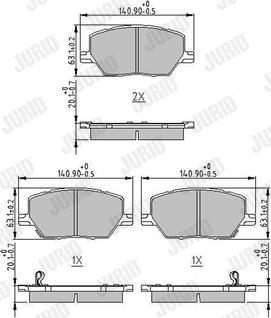 Jurid 573610J - Brake Pad Set, disc brake autospares.lv