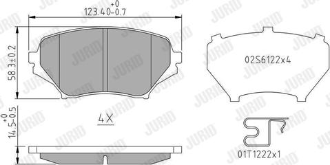 Jurid 573639J - Brake Pad Set, disc brake autospares.lv