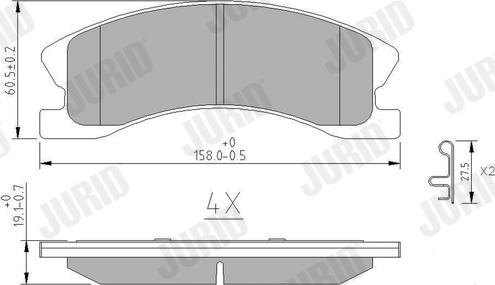 Jurid 573636J - Brake Pad Set, disc brake autospares.lv