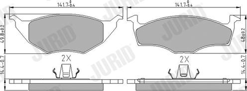 Jurid 573040J - Brake Pad Set, disc brake autospares.lv
