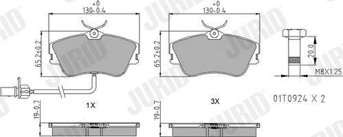 Jurid 573050J - Brake Pad Set, disc brake autospares.lv