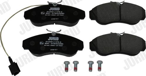 Jurid 573061J - Brake Pad Set, disc brake autospares.lv