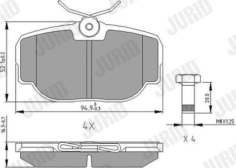 Jurid 573067J - Brake Pad Set, disc brake autospares.lv