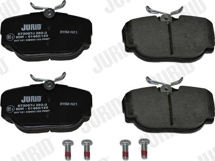 Jurid 573067J - Brake Pad Set, disc brake autospares.lv