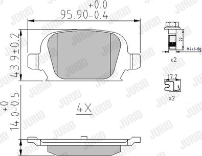 Jurid 573009J - Brake Pad Set, disc brake autospares.lv