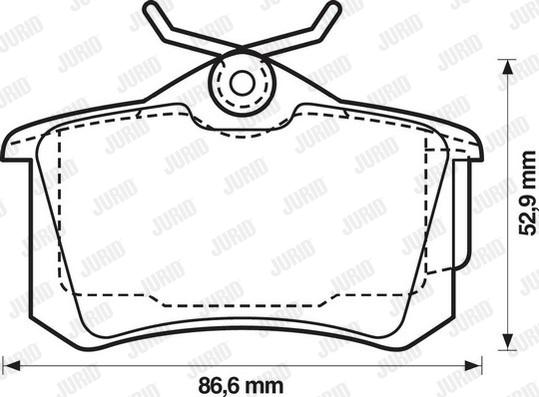 Jurid 573005JC - Brake Pad Set, disc brake autospares.lv