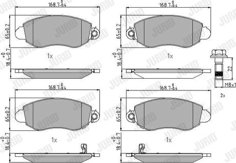 Jurid 573015J - Brake Pad Set, disc brake autospares.lv