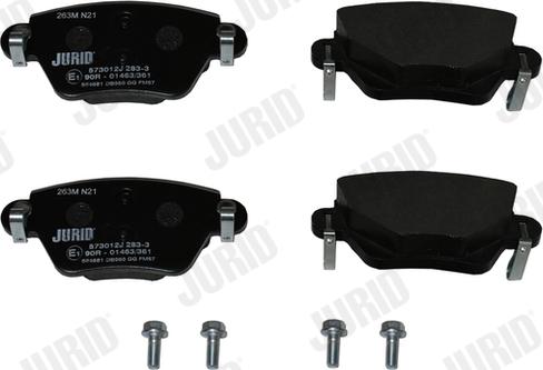 Jurid 573012J - Brake Pad Set, disc brake autospares.lv