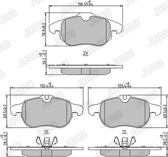 Jurid 573089J - Brake Pad Set, disc brake autospares.lv