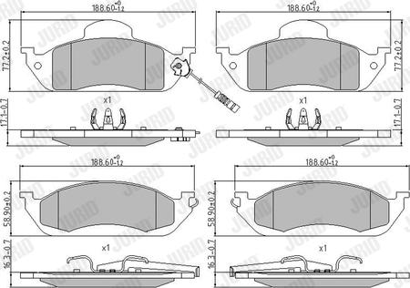 Jurid 573034J - Brake Pad Set, disc brake autospares.lv