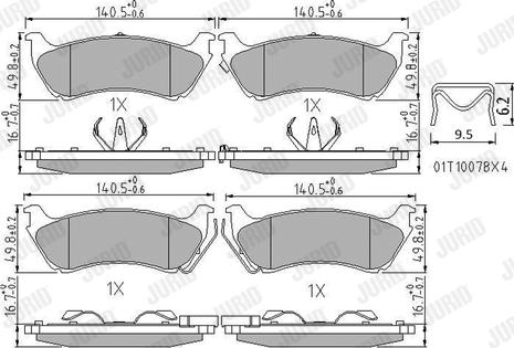 Jurid 573035J - Brake Pad Set, disc brake autospares.lv