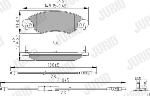 Jurid 573026J - Brake Pad Set, disc brake autospares.lv