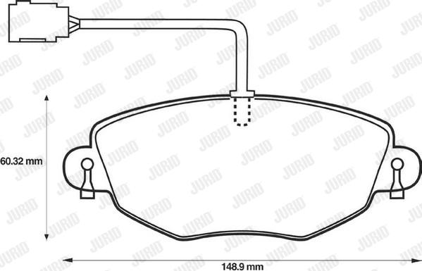 Jurid 573020J - Brake Pad Set, disc brake autospares.lv