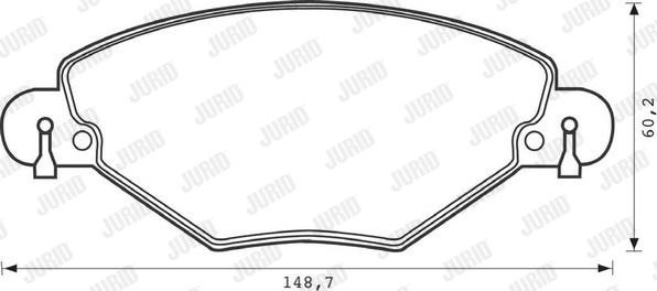 Jurid 573027JC - Brake Pad Set, disc brake autospares.lv