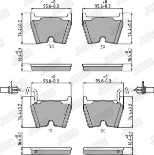 Jurid 573195J - Brake Pad Set, disc brake autospares.lv