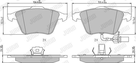 Jurid 573196J - Brake Pad Set, disc brake autospares.lv